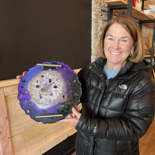 Epoxy Geode Serving Tray Workshop