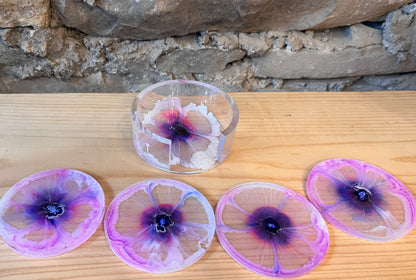 Floral Alcohol Ink Coaster Set Workshop