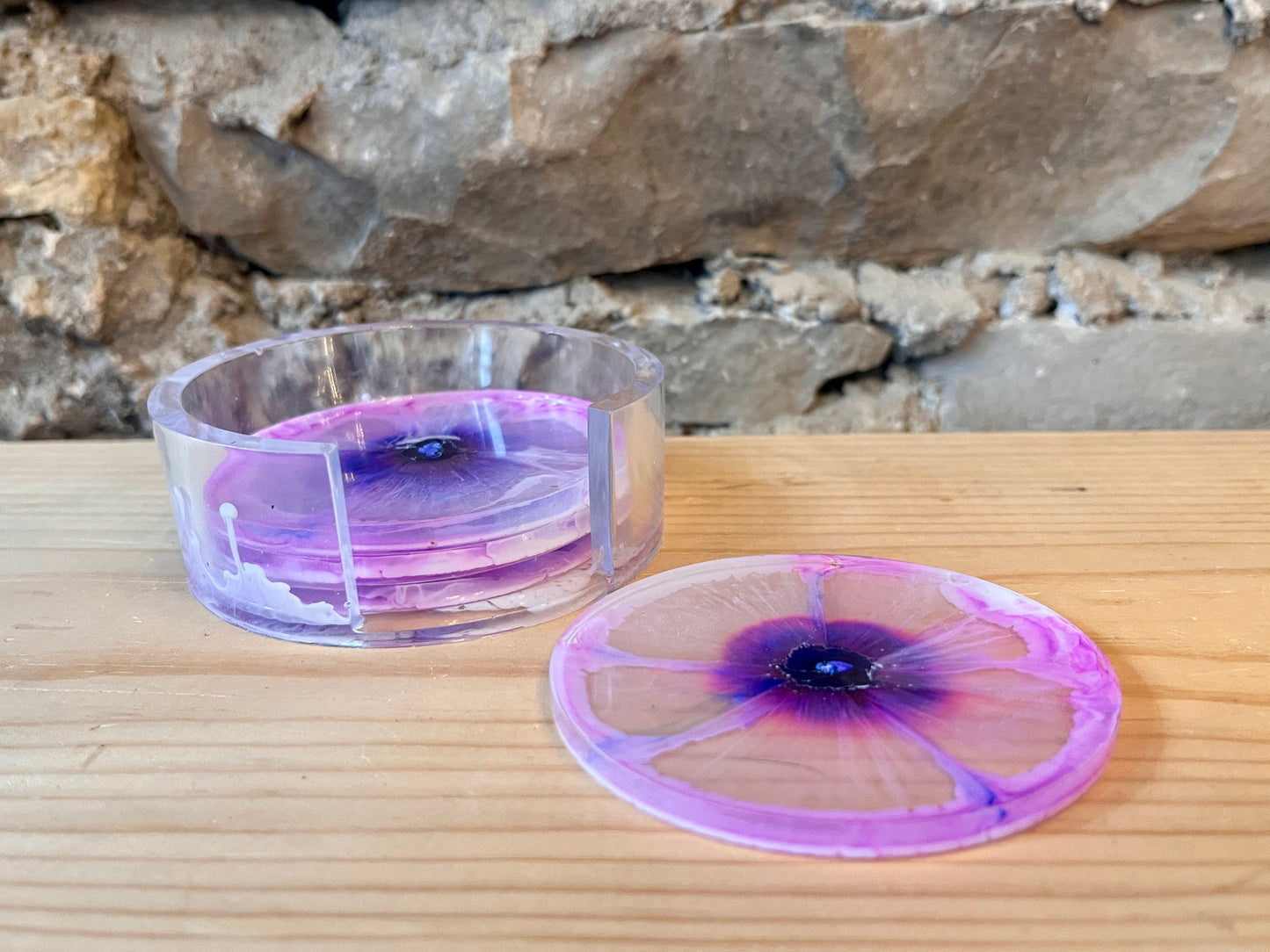 Floral Alcohol Ink Coaster Set Workshop