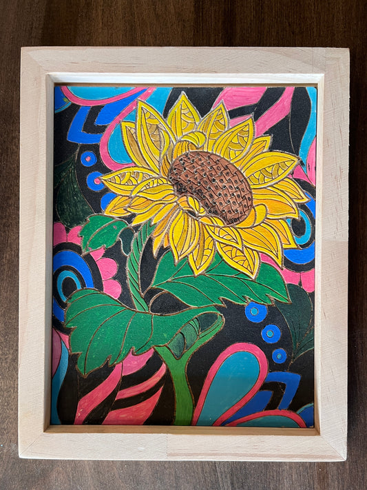 Take & Create Kit: Wooden Sunflower Mandala Art, Paint Version