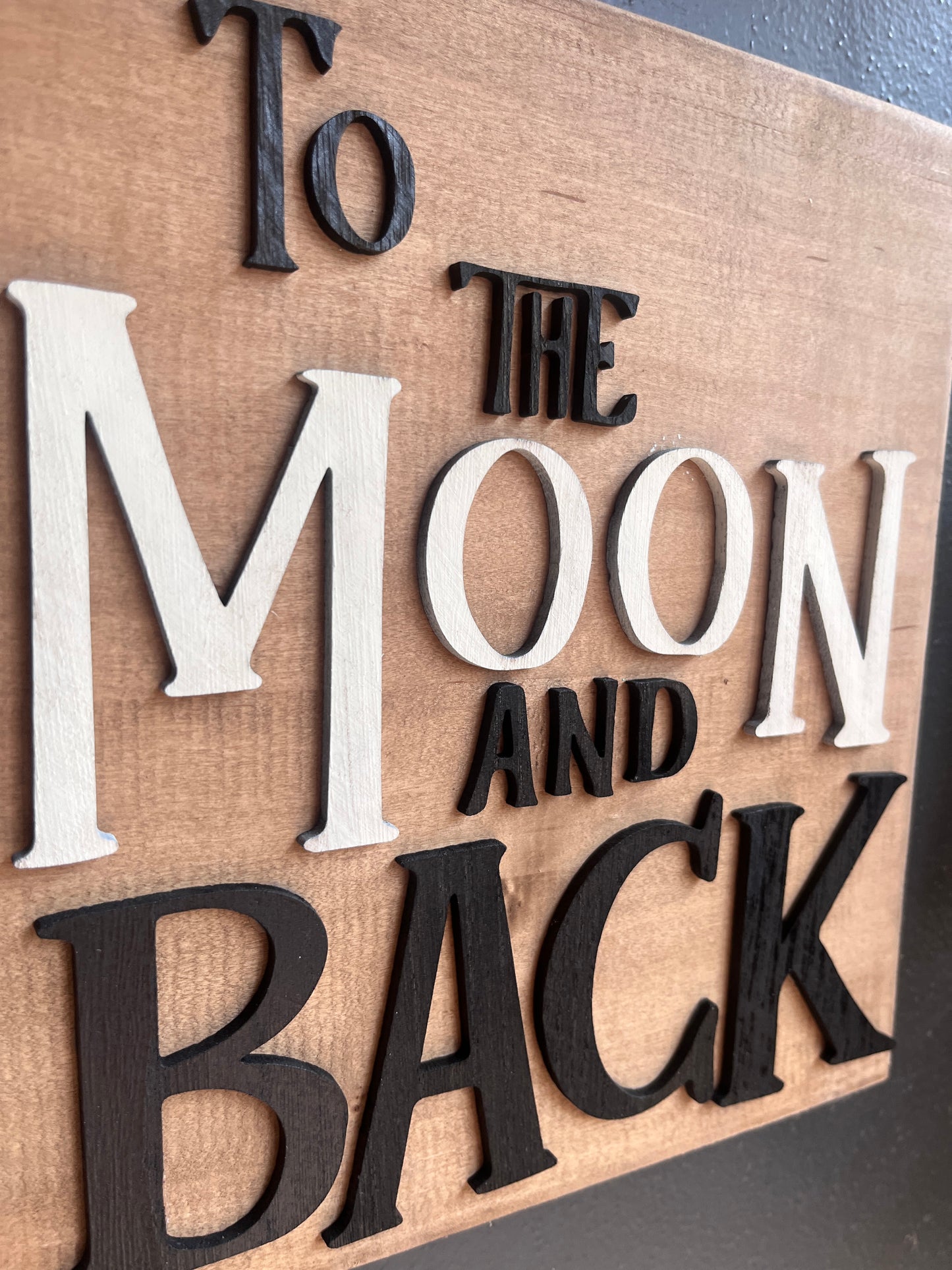 To The Moon And Back Sign