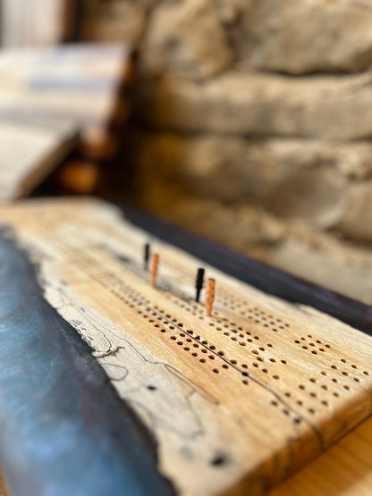 Epoxy River Cribbage Board Workshop