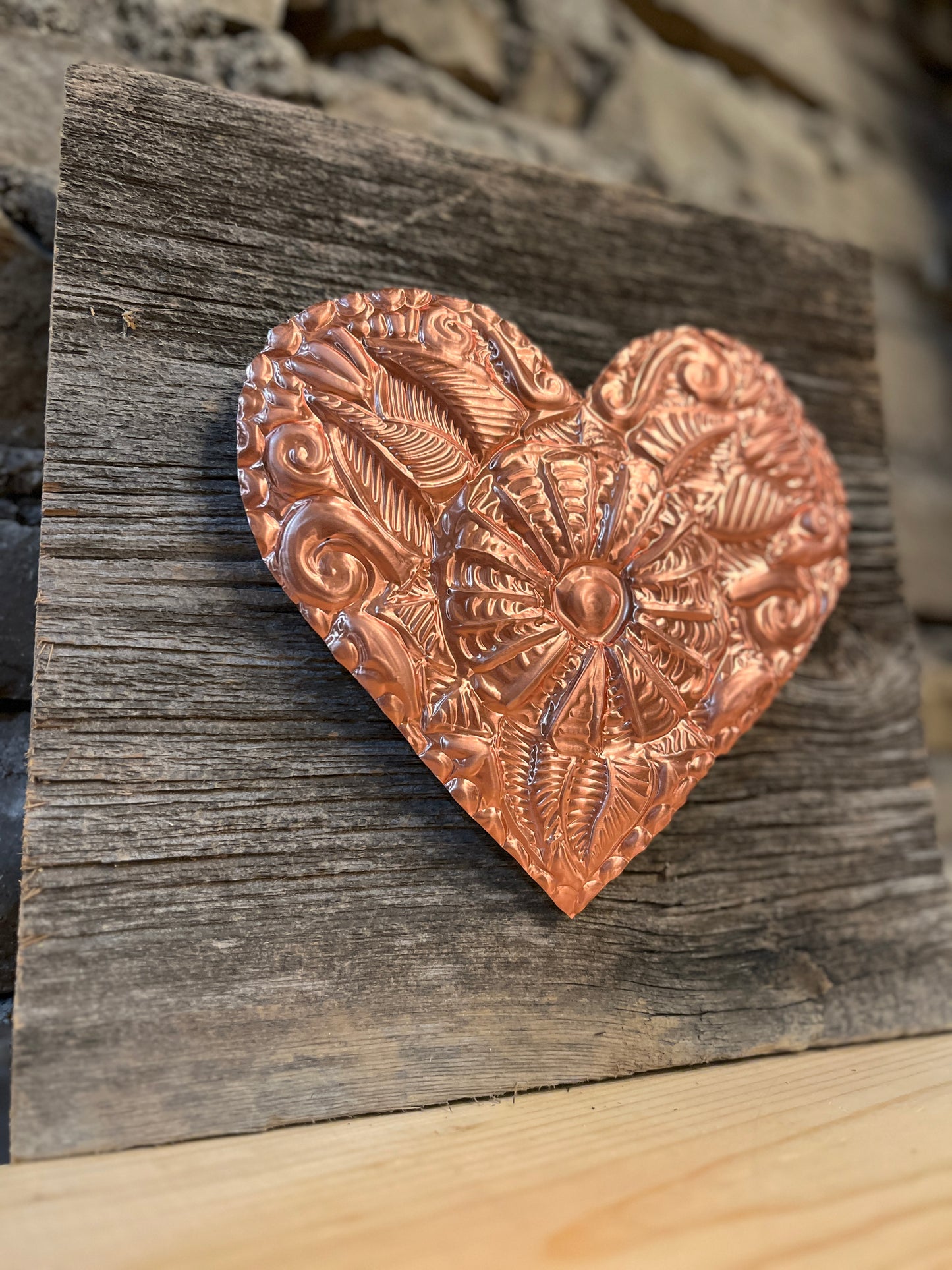 Copper Embossing Rustic Heart Workshop