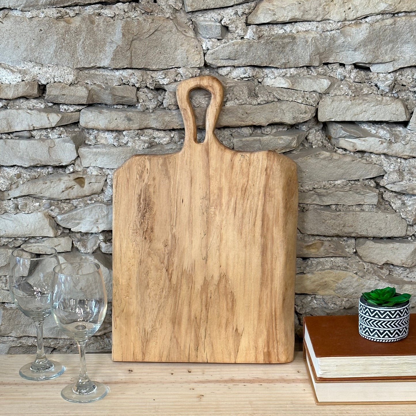 Live Edge Handle Charcuterie Board