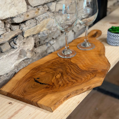 Live Edge Handle Charcuterie Board