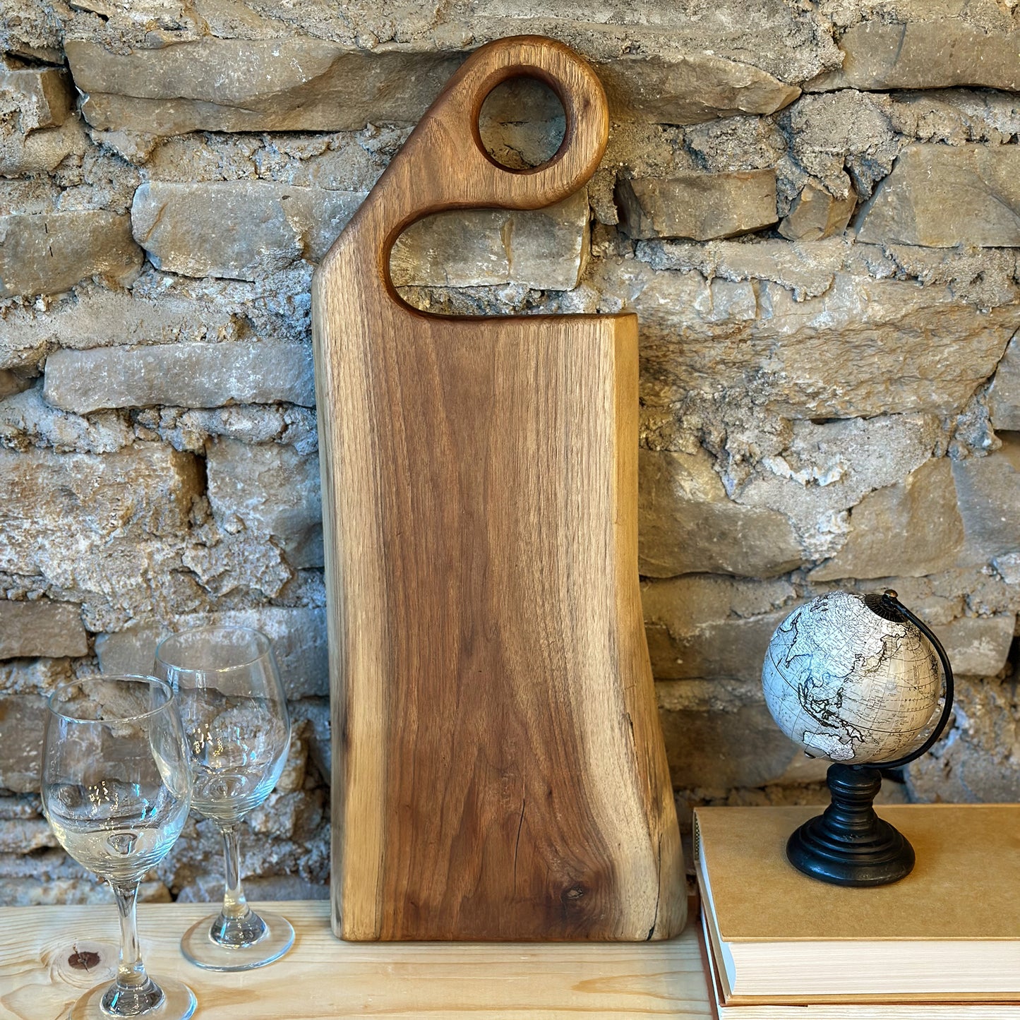 Live Edge Handle Charcuterie Board